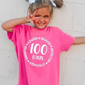 Comfort Colors 100 Days Brighter 100th Day Of School T-Shirt