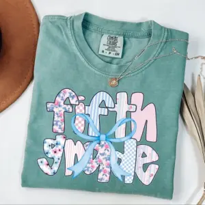 Comfort Colors 5th Grade Coquette Bow Teacher Back To School Shirt