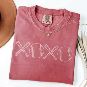 Comfort Colors Baseball Lover Mom XOXO Game Day T-Shirt