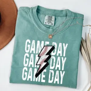 Comfort Colors Baseball Mama Game Day Shirt for Baseball Season