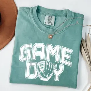 Comfort Colors Baseball Mom Game Day T-Shirt for Baseball Fans