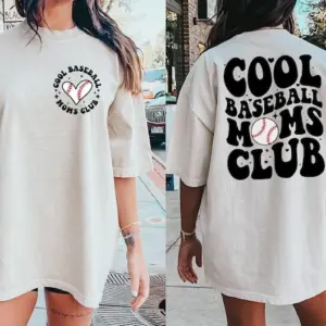 Comfort Colors Baseball Moms Club Shirt Gift For Mothers Day