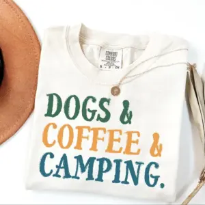 Comfort Colors Camp Life Dogs Coffee Camping Nature Lover T-Shirt