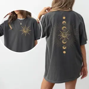 Comfort Colors Celestial Moon Phase and Sun Astronomy Shirt
