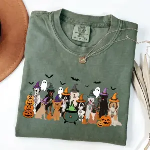 Comfort Colors Cute Ghost Dog Halloween Shirt for Spooky Season