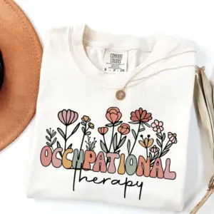 Comfort Colors Floral Occupational Therapy Shirt Gift for Therapist